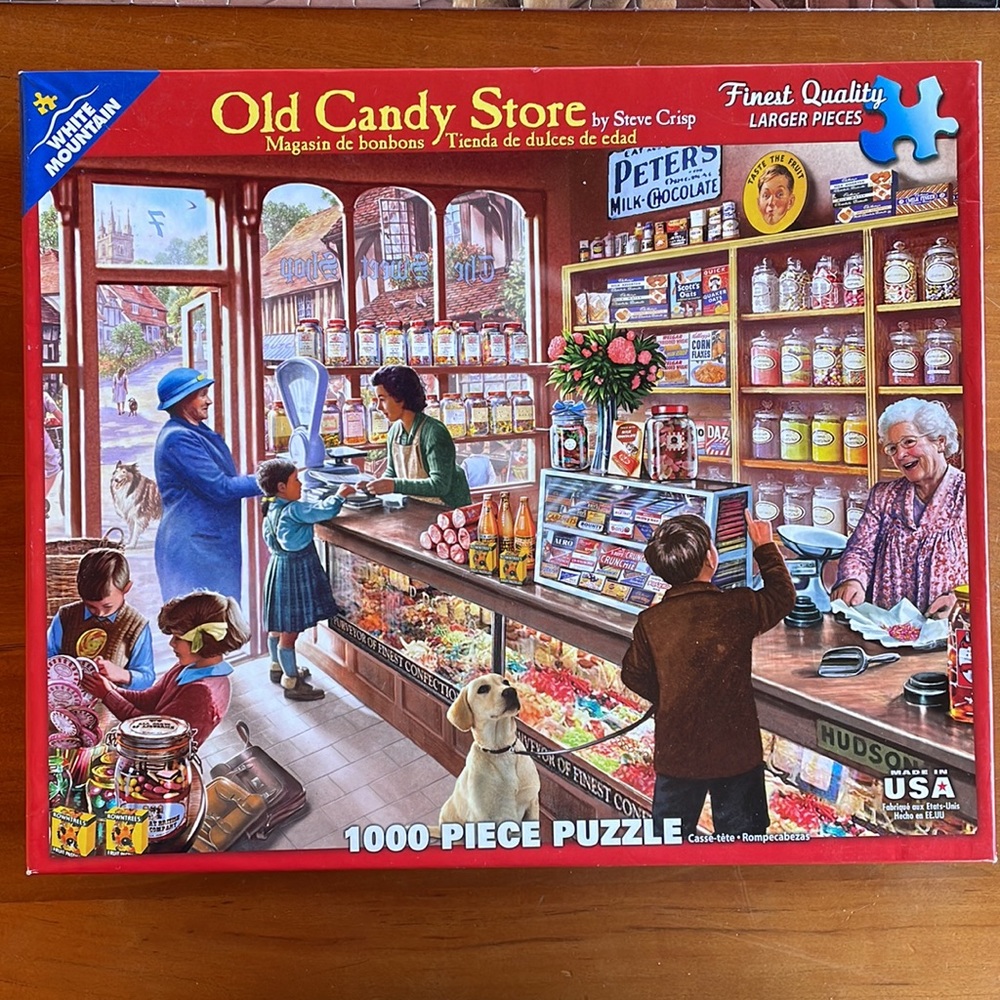 White Mountain Puzzle. Old Candy Store. 1000 Pieces. EUC. Jigsaw Puzzle